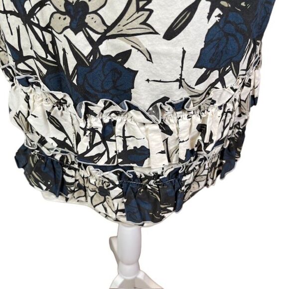 Nina Ricci Cold Shoulder Oversized Preppy Floral Collared Dress Size 34 (Small) - Picture 7 of 14